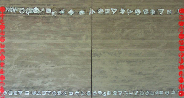 Z cyklu Horyzonty obraz 5; 300x160 cm; olej i akryl na płótnie; 2007