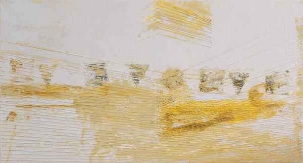 Z cyklu Horyzonty obraz 9; 150x80 cm; olej i akryl na płótnie; 2007