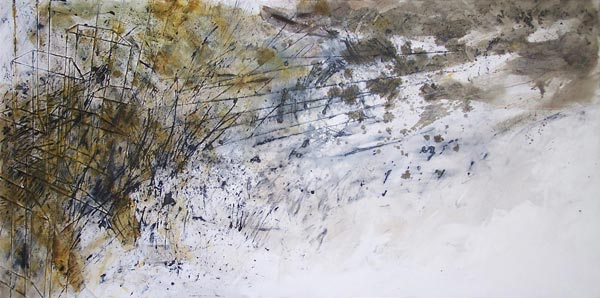 Drżenie; 150x90 cm; olej i akryl na płótnie; 2005