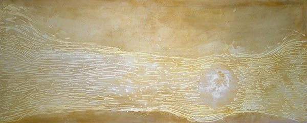 Strumień; 200x100 cm; olej i akryl na płótnie; 2005
