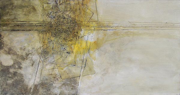 Z cyklu Horyzonty obraz 2; 150x80 cm; olej i akryl na płótnie; 2006
