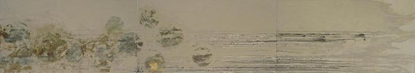 Z cyklu Horyzonty obraz 6; 450x80 cm; olej i akryl na płótnie; 2007