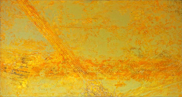 Z cyklu Horyzonty obraz 10; 150x80 cm; olej i akryl na płótnie; 2007